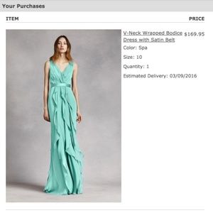 V Neck dress with satin belt